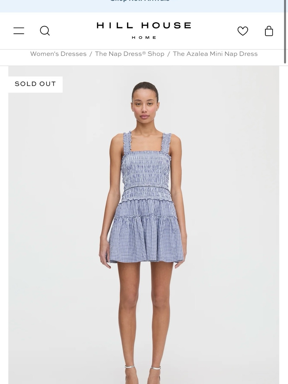 Hill House Azalea Mini Nap Dress in Navy Gigham